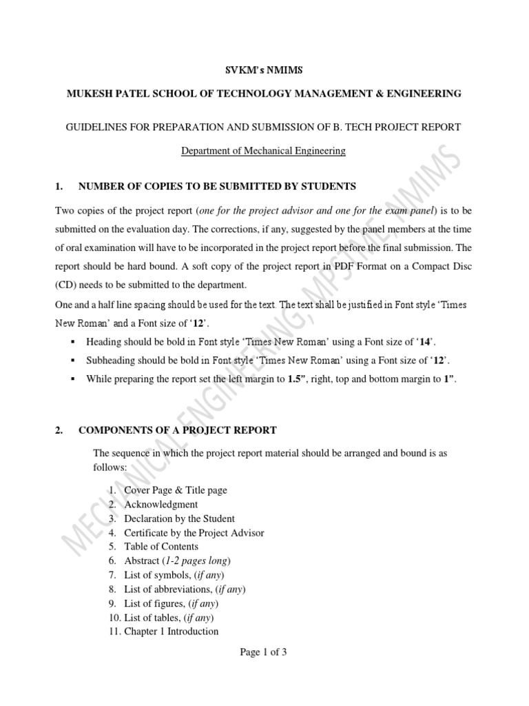 B. Tech Project Report Submission Guidelines | PDF | Computers