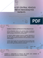 Central Venous Catheter Problems in Hemodialysis Patients