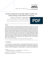 Sound Transmission Through Single, Double and Triple Glazing Glass - Experimental Report PDF