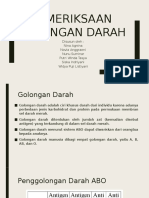 Pemeriksaan Golongan Darah