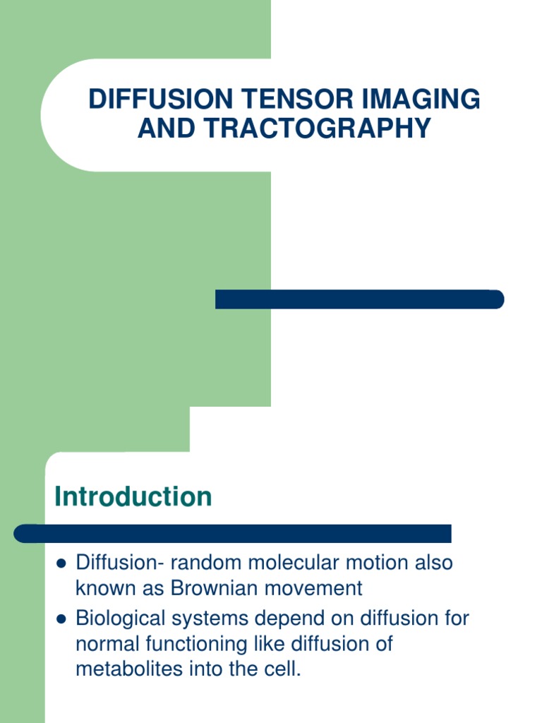 Diffusion Tensor Imaging and Tractography | PDF | Nervous System ...