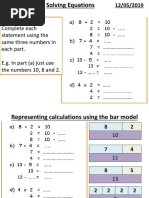 Bar Modelling Maths