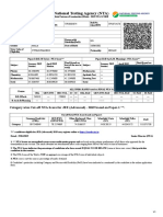 National Testing Agency (NTA) : Category Wise Cut-Off NTA Score For JEE (Advanced) - 2019 Based On Paper-1