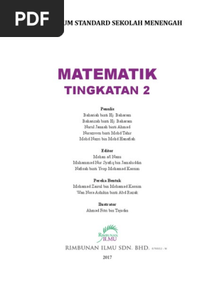 Buku Teks Matematik Tingkatan 2  PDF