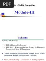 Module-III: CS364 - Mobile Computing