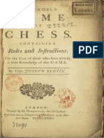 The Noble Game of Chess by Capt. Joseph Bertin