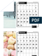 2011 Monthly Printable Wall Calendars