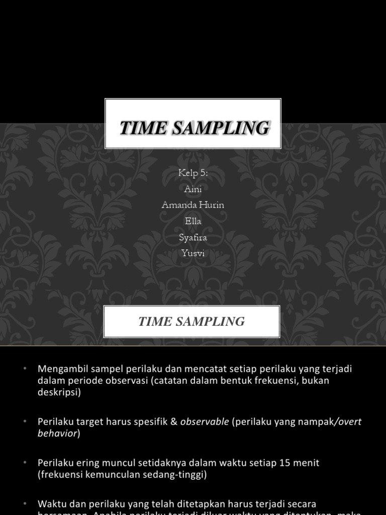 Panduan Metode Time Sampling | PDF