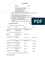 Test Geografie Clasa A IX A Hidrosfera