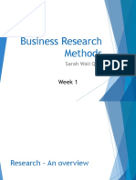 Business Research Methods: Week 1