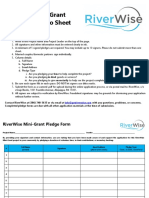Riverwise Mini-Grant Pledge Form Info Sheet