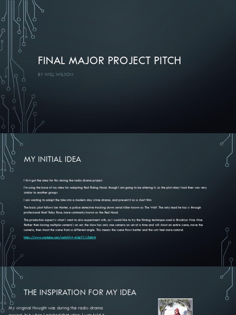Final Major Project Pitch | PDF | Crime Thriller | Leisure