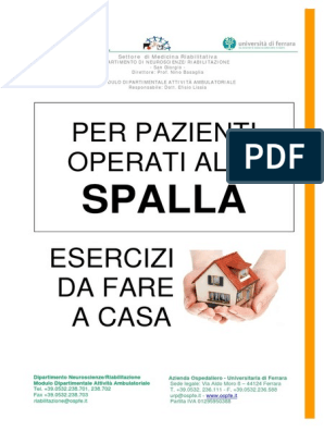 Libretto Informativo Esercizi Per Pazienti Operati Alla Spalla