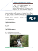 FUENTES de ABASTECIMIENTO Diferencias Entre Agua Subterranea y Superficiales PDF