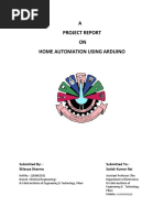 A Project Report On Home Automation Using Arduino