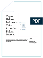 Tugas Bahasa Indonesia Teks Prosedur Bukan Manual