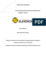 Propuesta de Mejora para Reduccion de Tiempo de Fabricacion de Paredes y Techos