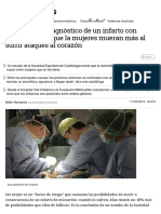 Confundir El Diagnóstico de Un Infarto Con Ansiedad Hace Que La Mujeres Mueran Más Al Sufrir Ataques Al Corazón