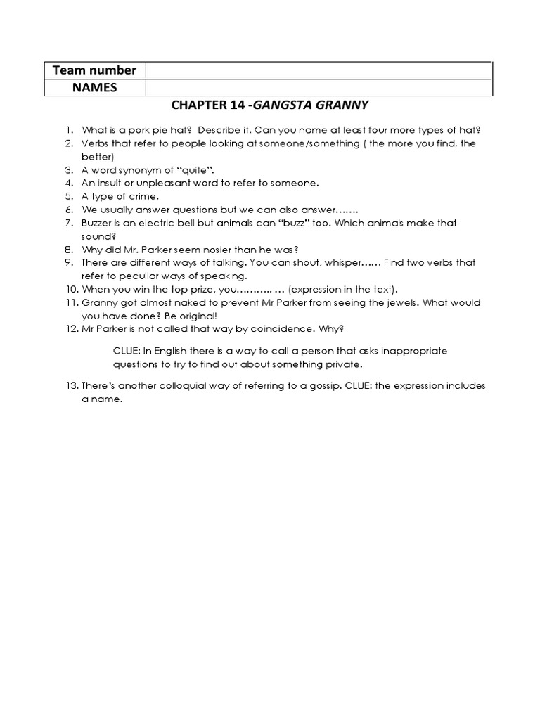 Gangsta Granny Chapter 14