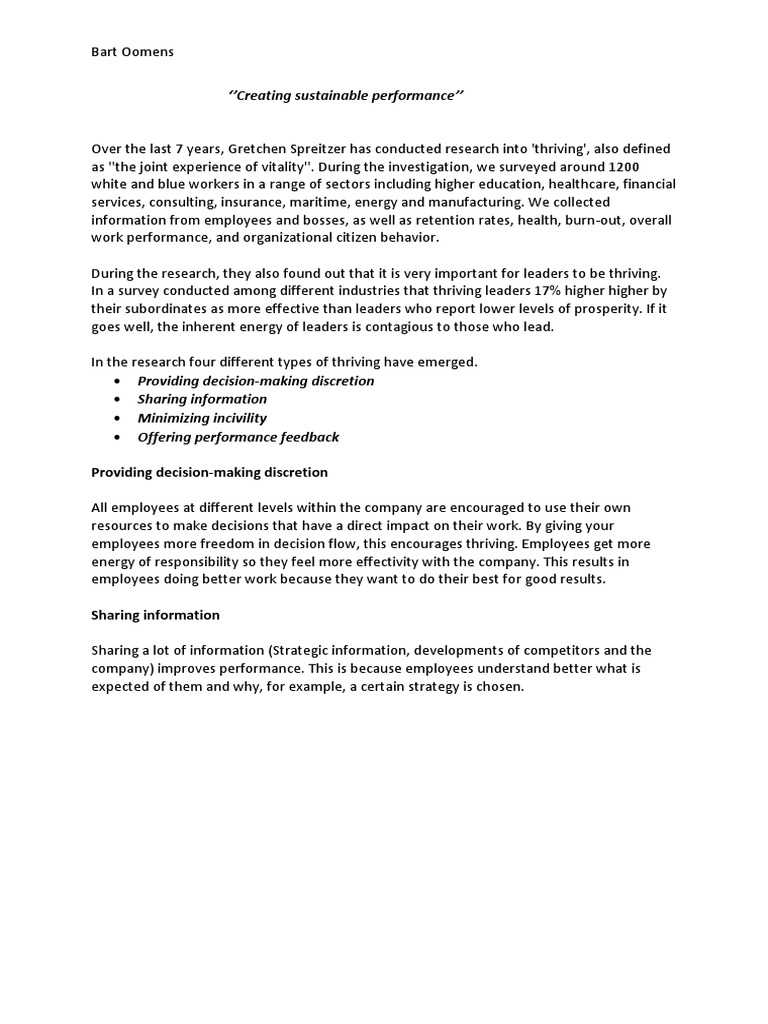 CREATING SUSTAINABLE PERFORMANCE visual data 8