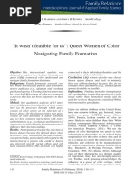 "It Wasn't Feasible For Us": Queer Women of Color Navigating Family Formation