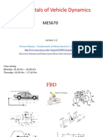 Fundamentals of Vehicle Dynamics: Lecture 1-2