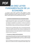 Las Diez Leyes Fundamentales de La Economía