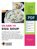 Egg Soup: Traditional Food in Colombia