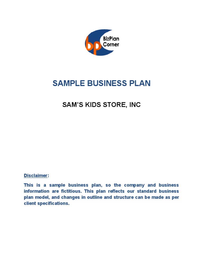 Retail Kids Wear Store Business Plan T Shirt Retail