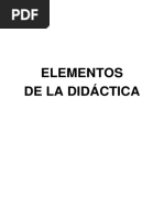 Elementos Fundamentales de la Didáctica | PDF | Maestros | Aprendizaje