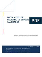 Instructivo de Registro de Especies Valoradas PDF
