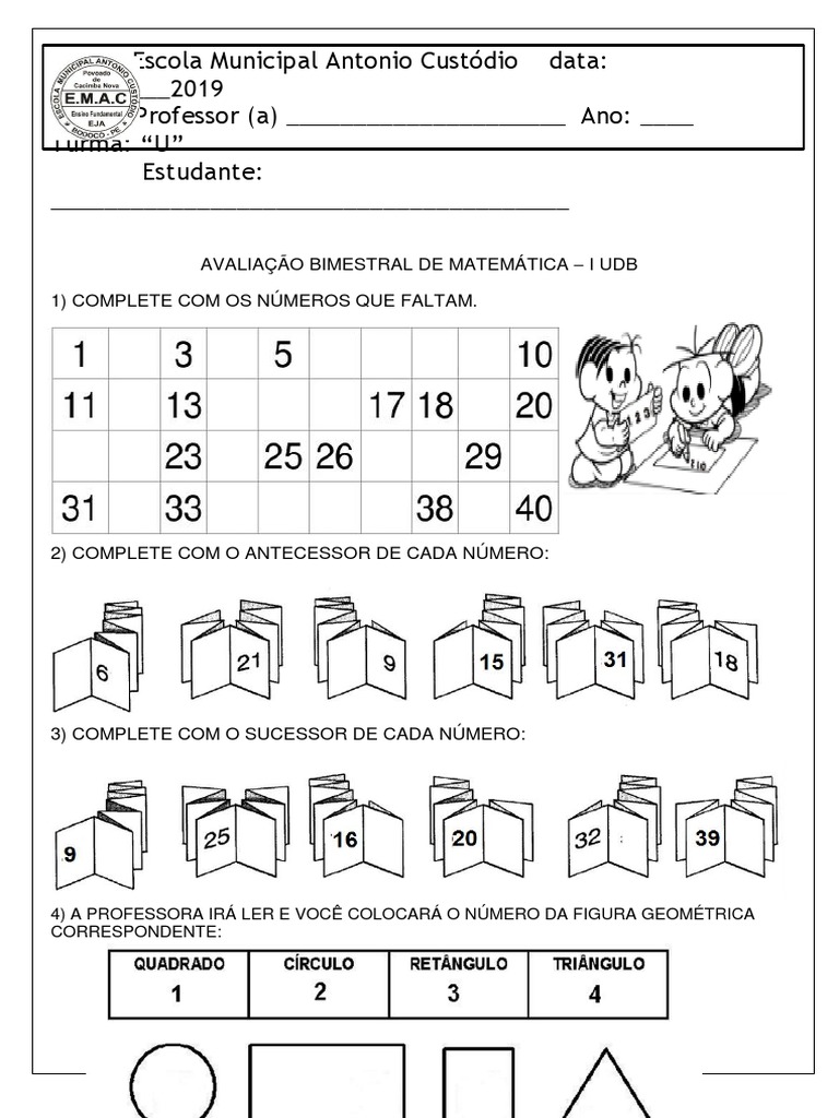 Avaliação Bimestral de Matemática 2º Ano | PDF