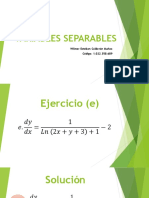 Variables Separables: Wilmer Esteban Calderón Muñoz Código: 1.022.358.689