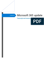 Microsoft 365 Update: Transcript and Resources Guide