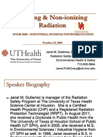 Ionizing & Non-Ionizing Radiation: Engr 4410 - Industrial Hygiene Instrumentation October 23, 2013