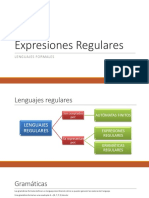 Expresiones Regulares: Lenguajes formales y gramáticas regulares