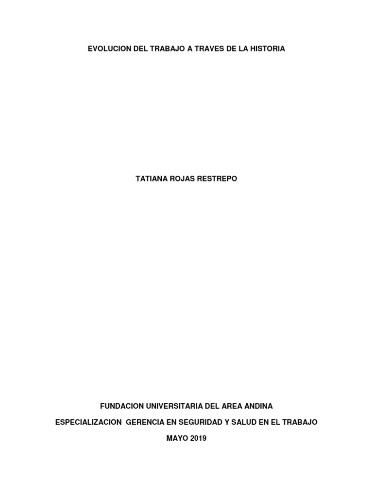 Evolución del Trabajo a lo Largo de la Historia | PDF | Evolución
