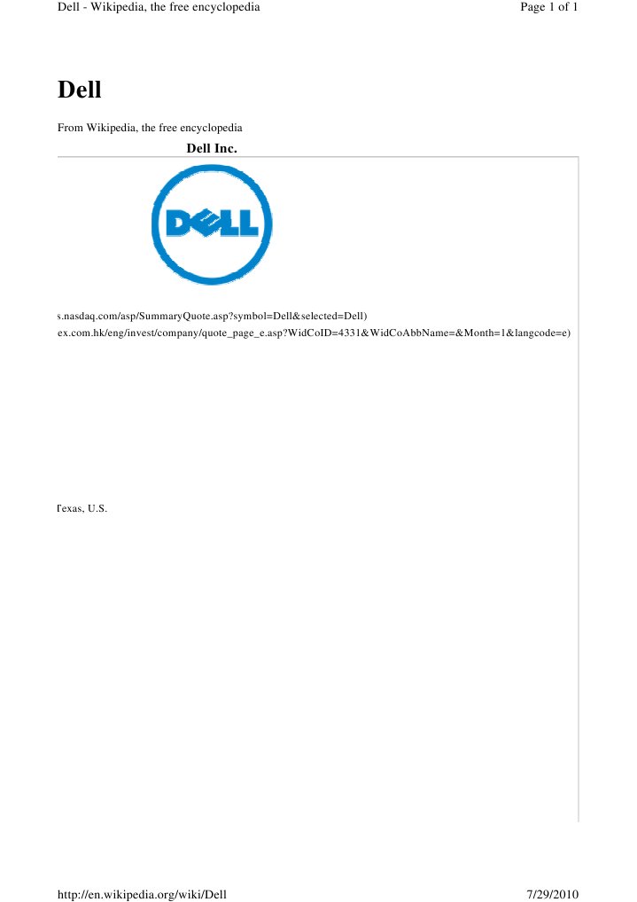 Dell Inc. Overview and Summary | PDF