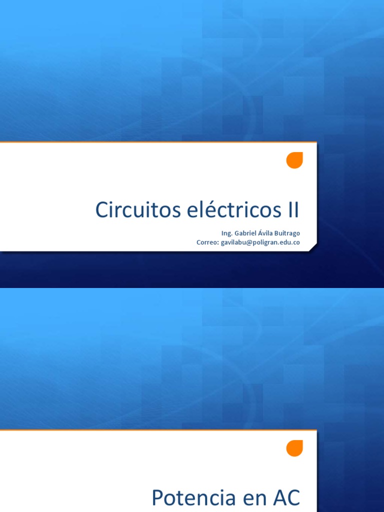 Potencia en AC | PDF | Energia electrica | Impedancia eléctrica