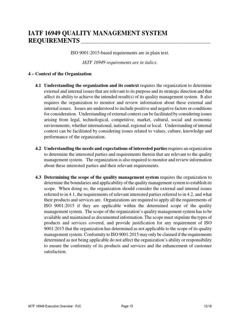 IATF 16949 Quality Management Overview | PDF | Audit | Quality Management