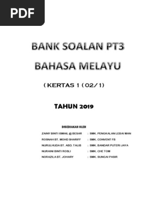 Kertas 1 Bahasa Melayu Pt3 Pdf