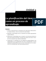 Planificación Del Tiempo Unidad 4 PDF