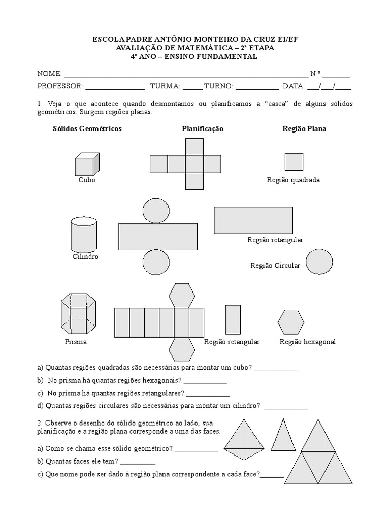 Livro de Matematica 4 Ano PDF | PDF | Geometria convexa | Geometria