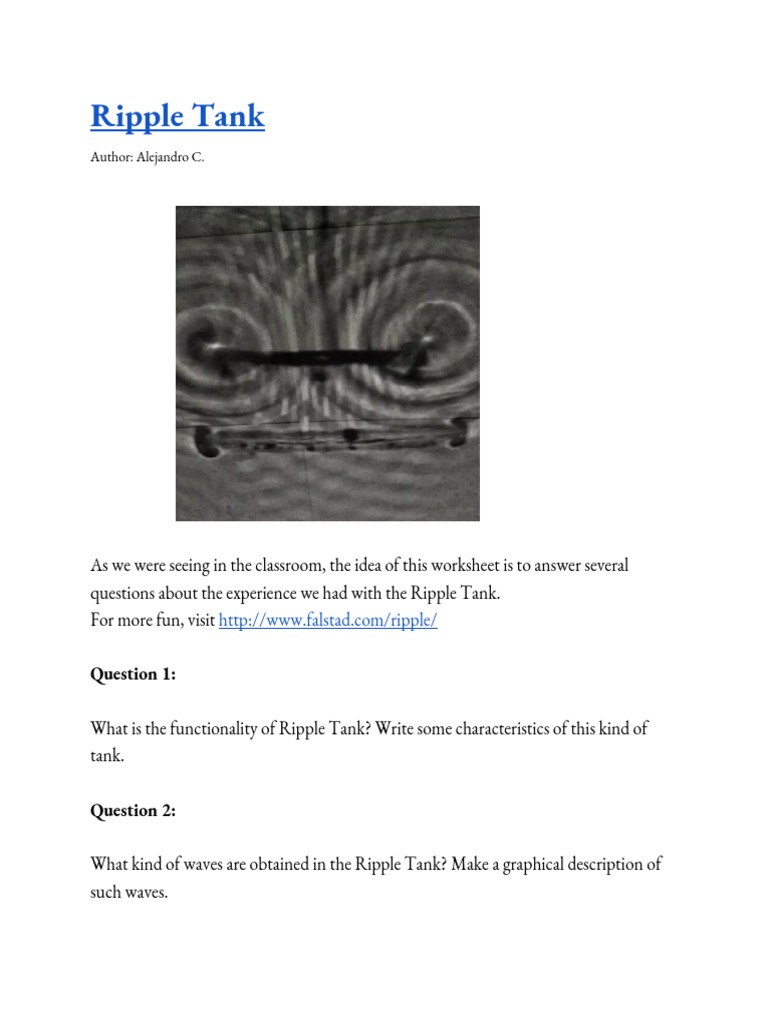 AP1 Ripple Tank | PDF | Science & Mathematics