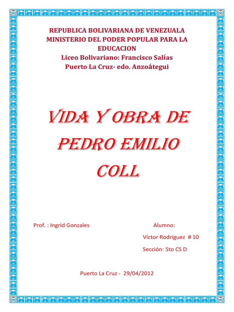 Biografía de Pedro Emilio Coll | PDF | Venezuela