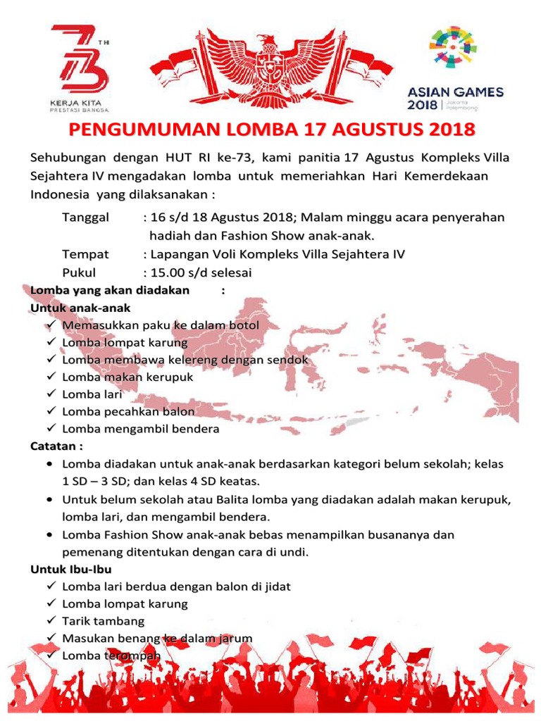 Pamflet Pengumuman Lomba Agustusan Docx