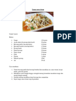 Pengembangan Resep Menu Sayur