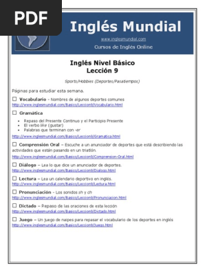 10+ Actividades Vocabulario Deportes En Ingles Pictures