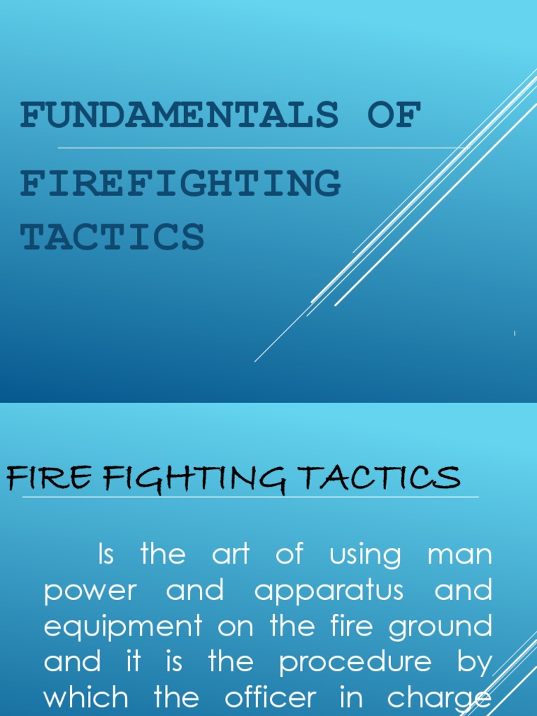 Firefighting Tactics and Procedures | PDF | Fires | Firefighting