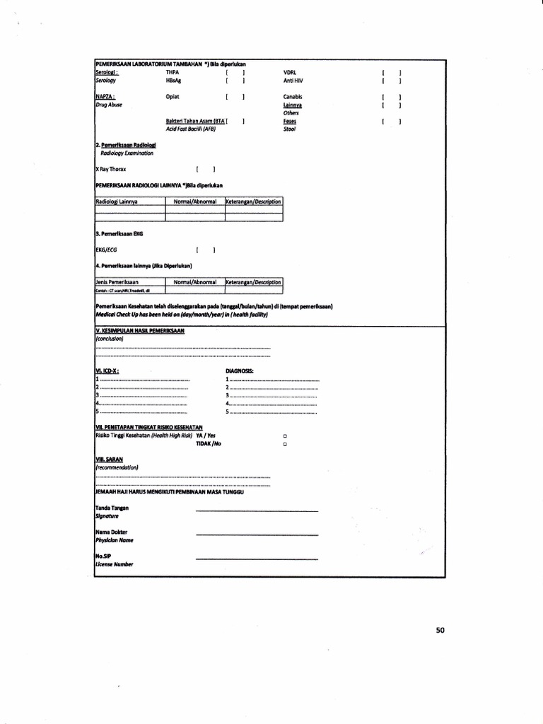 Health Screening Test Results Summary | PDF